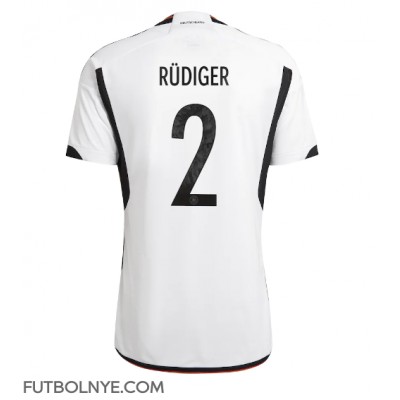Camiseta Alemania Antonio Rudiger #2 Primera Equipación Mundial 2022 manga corta